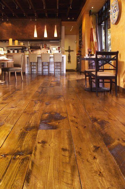 how to mke distressed floors on new pine floors