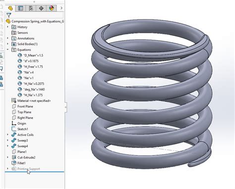 How To Model A Compression Spring In Solidworks