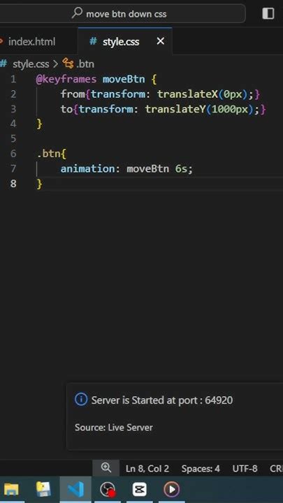 How To Move A Button Down In Css