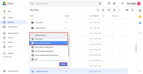 How To Move A Folder From My Drive To A Shared Drive