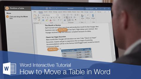 How To Move A Table In Word That Is Off The Page