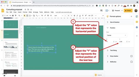 how to move a text box in google slides