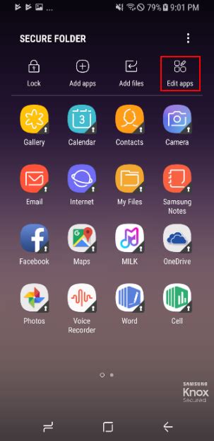 how to move app from secure folder to home screen