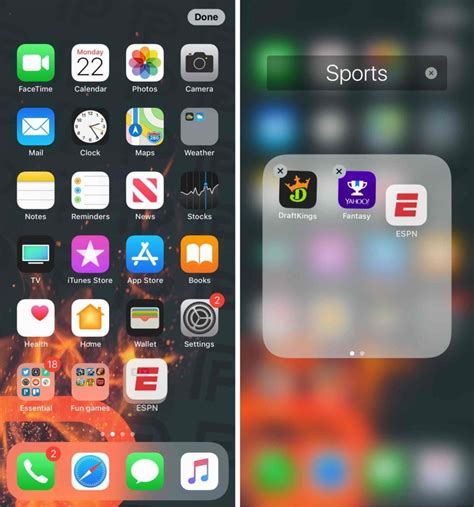 how to move apps into folders on iphone