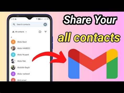 how to move contacts from mobile to gmail