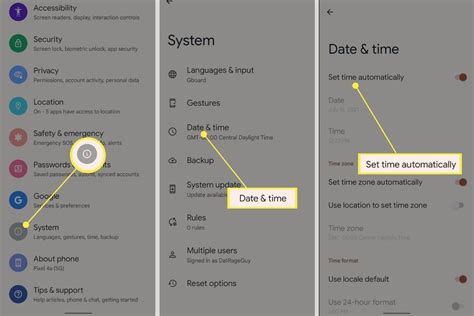 how to move date and time on android phone