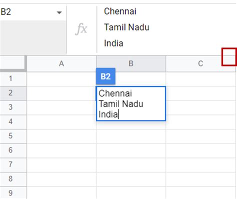 how to move down a cell in google sheets