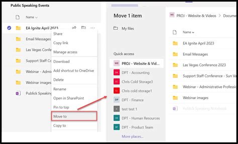How To Move Folders And Files In Teams