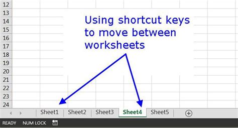 how to move from one sheet to another in excel shortcut key