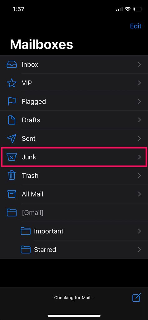 how to move junk mail to inbox gmail on iphone