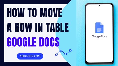 how to move rows in google docs