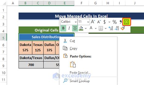 how to move text down in a merged cell in excel