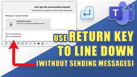 how to move to another line in teams chat
