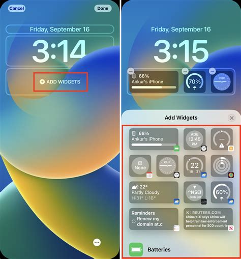 how to move widgets on iphone lock screen