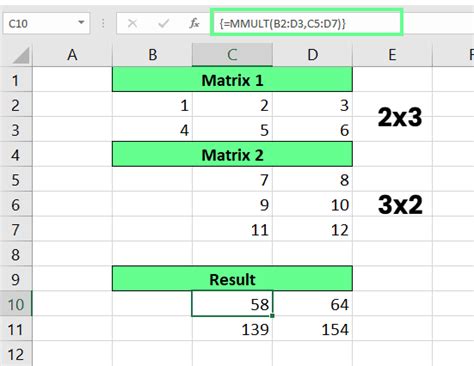 how to multiply 3 matrices in excel