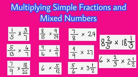 how to multiply fractions and mixed numbers in simplest form