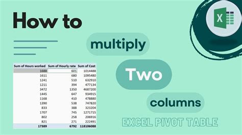 how to multiply two columns in excel pivot table