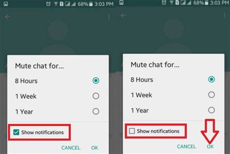 how to mute notifications from a contact android