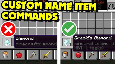 How To Name An Item In Minecraft With Commands 1.16