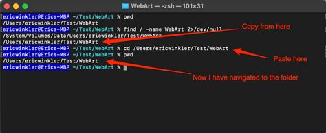 how to navigate to a folder in vs code terminal