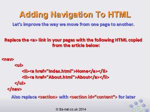how to navigate to another page in html