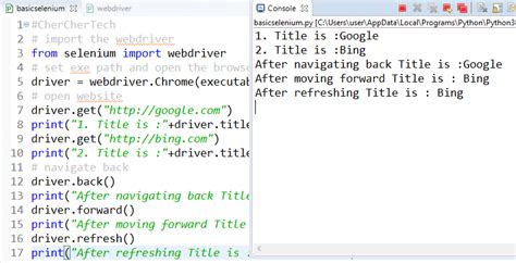 how to navigate to another page in selenium webdriver python