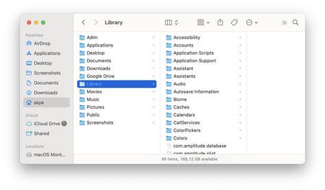 how to navigate to library folder on mac