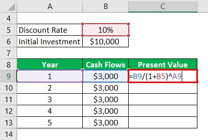 how to net present value in excel