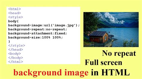 how to not repeat background image in html