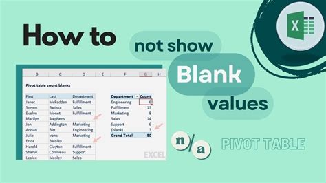 how to not show blank in excel pivot table