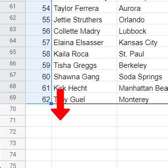 how to number cells in google sheets