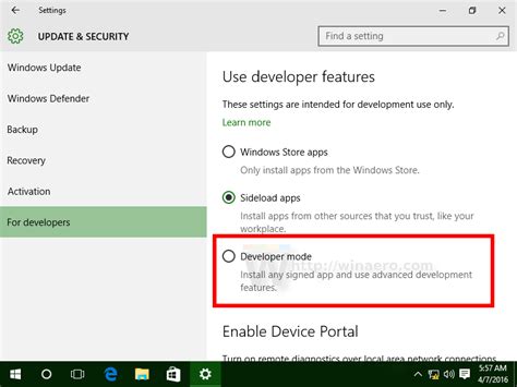 how to off the developer mode