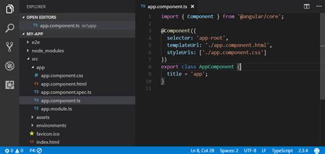 how to open a angular project in visual studio code