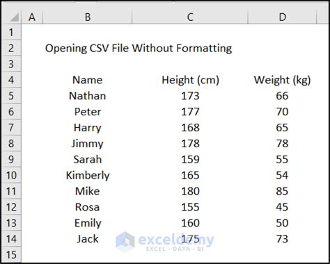 how to open a csv file in excel without formatting