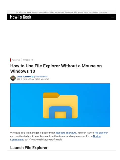 how to open a document without a mouse