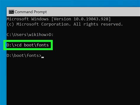 how to open a folder location in command prompt