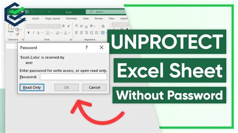 how to open a password protected excel document without the password