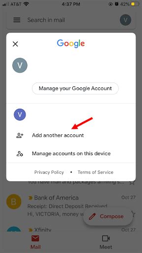 how to open a second gmail account on iphone