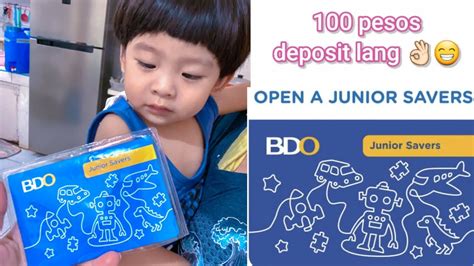 how to open bdo junior savings account