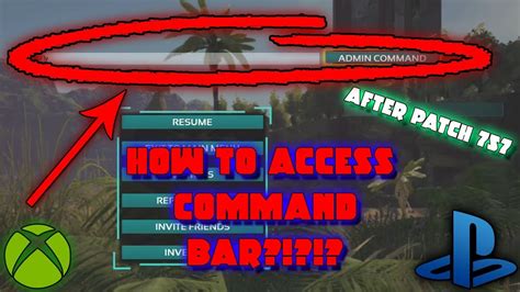 how to open command bar in ark xbox