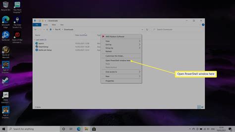 how to open command prompt in windows 10 in specific folder