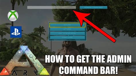 how to open commands in ark ps4