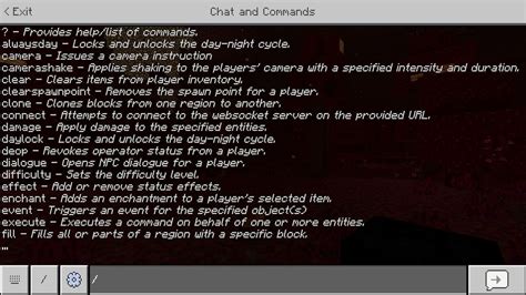 how to open commands in minecraft bedrock
