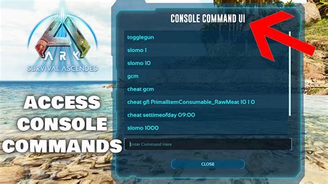 how to open console commands ark asa xbox