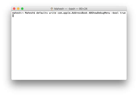 how to open debug menu on mac