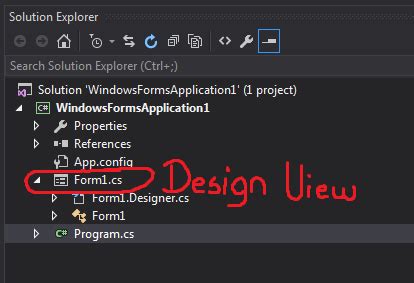 How To Open Design View In Visual Studio