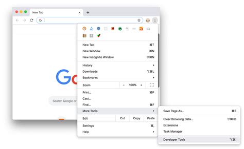 how to open developer console in chrome mac