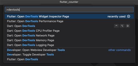 how to open devtools in chrome flutter