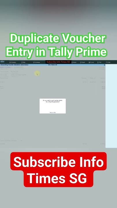 how to open duplicate voucher in tally prime