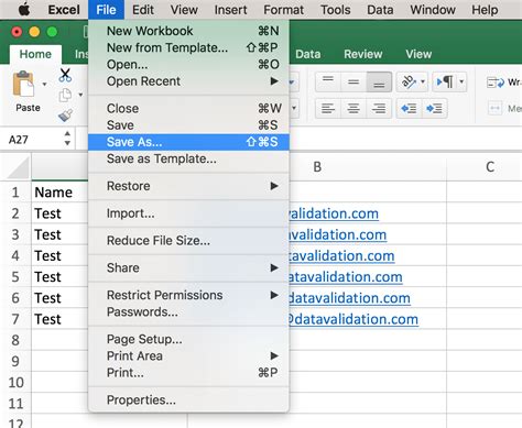 how to open excel document on mac